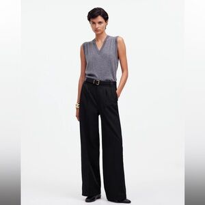 Petite Madewell The Harlow Wide-Leg Pant in Black size 4 NWT NH266